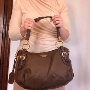 RARE Prada Leather Trimmed Tessuto Shoulderbag